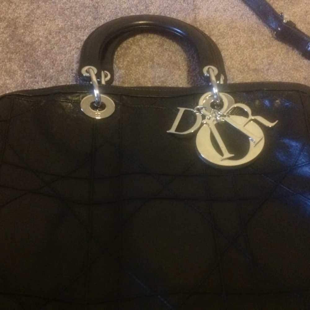 Dior black cannage Granville leather handbag LRG - Picture 4 of 5